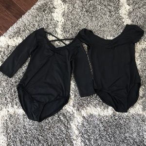 Two girls leotards